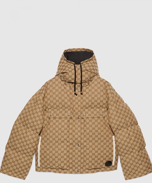 [GUCCI-구찌]GG 코튼 캔버스 푸퍼 재킷 717558