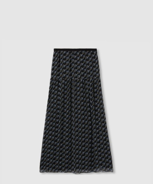 [GUCCI-구찌]프린트 실크 스커트 818445