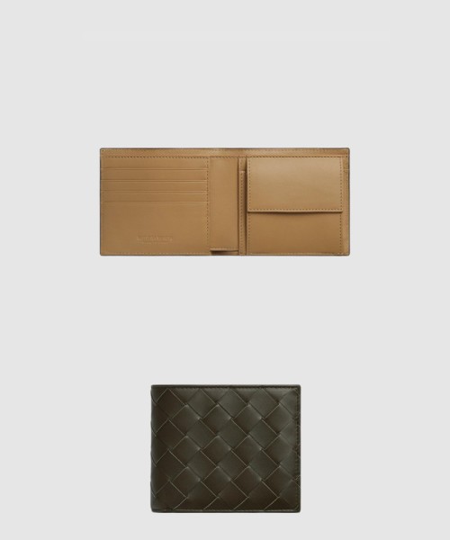 [BOTTEGA-보테가베네타]동전 지갑을 갖춘 인트레치아토 폴더형 지갑 749412