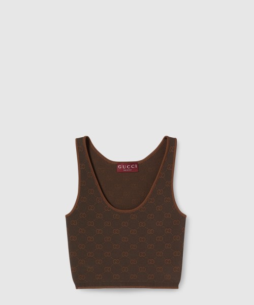 [GUCCI-구찌]스트레치 GG 비스코스 자카드 탱크 탑 ‎832793
