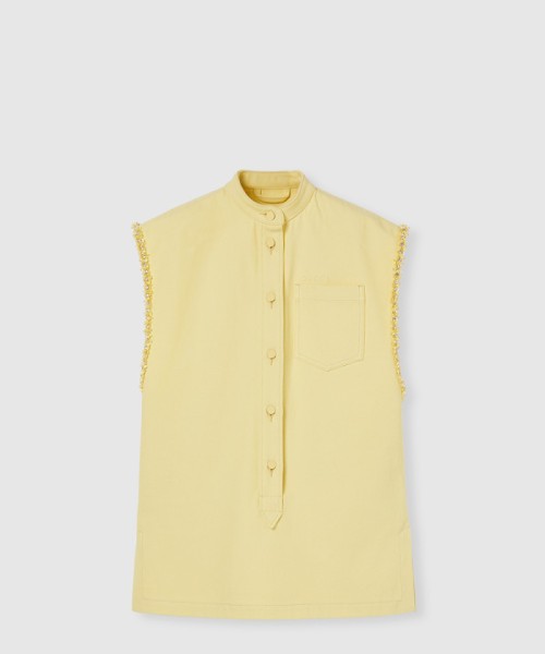 [GUCCI-구찌]자수 데님 탑 장식 835678