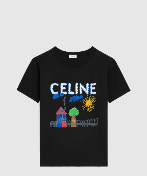 [CELINE-셀린느]레귤러 티셔츠 코튼 저지 RX0BZ5