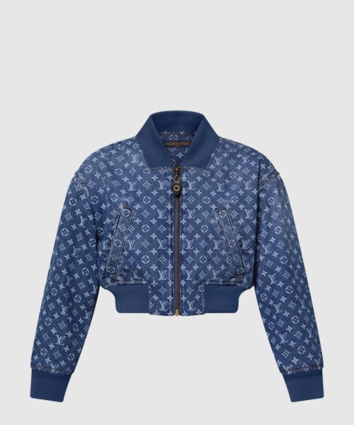 [LOUIS VUITTON-루이비통]모노그램 데님 크롭 보머 재킷 1AI177