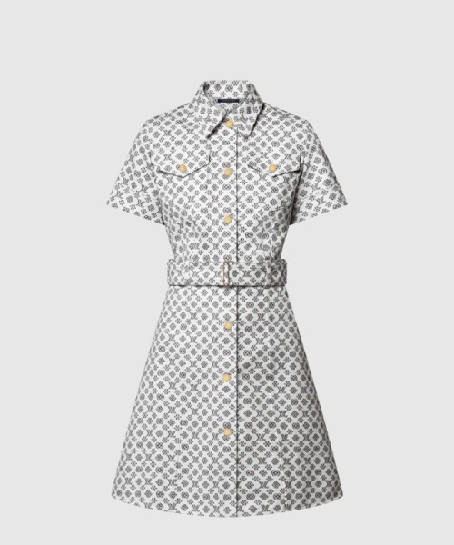 [LOUIS VUITTON-루이비통]블러리 모노그램 셔츠 드레스 1AHX00