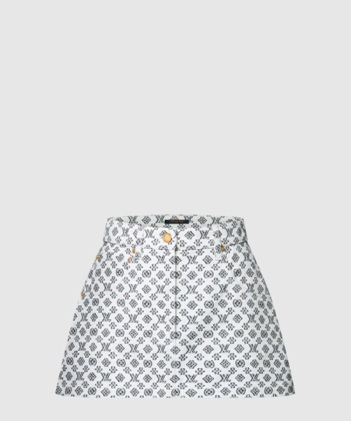 [LOUIS VUITTON-루이비통]블러리 모노그램 미니 스커트 1AHX05